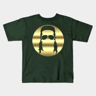 The Mullet Show Silhouette - Gold Kids T-Shirt